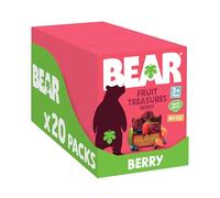 BEAR Berry FRUIT TREASURES - Delicious Real Fruit - Suitable for 3+ years - Healthy - 4 x 5 (20 packs)