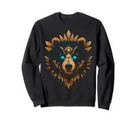 Bear Blue Eyes Mandala Cool Men Women Kids Motif Animal Sweatshirt