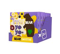 BEAR Blueberry & Banana SMOOTHIE Yoyos - Dried Fruit Rolls - Healthy - Vegan - 20g - 6 x 5 Packs (Pack of 30)
