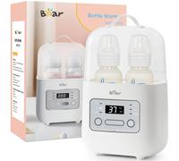 Bear Bottle Warmer, Baby Double Bottle Sterilizer with Digital Display and Temperature Control in Minutes, Portable Mam Bottle Warmer for Breastmilk