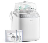 Bear Bottle Washer Pro, Baby Bottle Washer and Steriliser and Dryer - All in One Machine for Bottles, Pump Parts & Baby Essentials with 90 Detergent Tablets - Effortless, Time-Saving