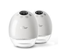 Bear Breast Pump Hands Free Wearable Breast Feeding Pump with 4 Modes & 9 Levels, Electric Breast Pump Ideal Rhythm for More Milk, Double Fit Flange More Fit & Discreet, (2 Packs, White)