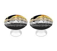 Bear Brotherhood Pride Flag Cabinet Knobs Stainless Steel Round Drawer Pulls for Wardrob Doorknob