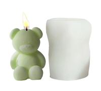 Bear Candle Mould, 3D Teddybear Silicone Mould, Epoxy Resin Casting Mold for Candle Making, Non-Stick Animal Soap Silicone Mold, Fondant Chocolate Aromatherapy Soap Making Cake Decoration