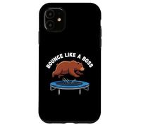 Bear Captured Bouncing On Trampoline Viral CCTV Moment Case for iPhone 11