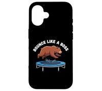 Bear Captured Bouncing On Trampoline Viral CCTV Moment Case for iPhone 16