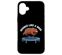 Bear Captured Bouncing On Trampoline Viral CCTV Moment Case for iPhone 16 Plus