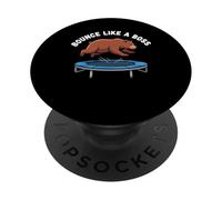 Bear Captured Bouncing On Trampoline Viral CCTV Moment PopSockets Adhesive PopGrip