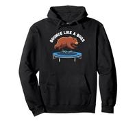 Bear Captured Bouncing On Trampoline Viral CCTV Moment Pullover Hoodie