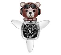 Bear Car Air Freshener - Scented Vehicle Clip, Cute Dashboard Decor, Novelty Pilot Ornament | Whimsical Aviation Bears Design arome, Long Lasting Fragrance Dispenser Figure For Interior Scenting