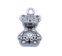 Bear Charms For Dreamcatcher Embellishments, 12x20mm, Antique Silver Color, 10 Pieces