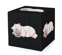 Bear Chilling with Milk Tea Puzzles for Adults 3x3 Speed Cube Travel Games