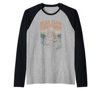 Bear Clan Guardian Grizzly Forest Mountain Bold Raglan Baseball Tee