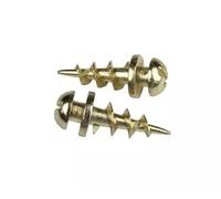 Bear Claw Screw Brass Picture Hanging Screws 5 pack Double Headed Bear Claw Brass Screws for Saw Tooth's D Rings Wire Key Holes Wall Mounted Hard Wall Plasterboard DIY.