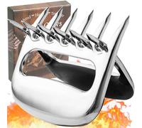 Bear Claws Meat Shredder, Stainless Steel Bear Claws Pulled Pork Meat Shredder Shredding Forks BBQ Claws, Not Easy to Corrode,High Temperature Resistance (steels)