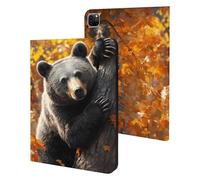 Bear Climbing on A Tree Cute Tablet Case Unisex Slim Hard Protective Cover Compatible with iPad 9th/ 8th/ 7th