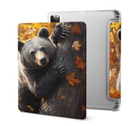 Bear Climbing on A Tree Cute Tablet Case with Pencil Holder Unisex Slim Hard Protective Cover Compatible with iPad 2020 /Pro 2020/2020 AIR 4 /Pro 2021