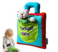 Bear Cloth Book, Crinkle Activity Book, Waterproof Soft Educational Toy, Interactive Design With Colorful Pages, Safe Material With Friendly Construction, For Early Learning Stroller Use