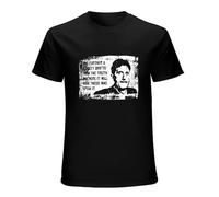 Bear Coming George Orwell Quote Vintage T Shirt Short Sleeve Funny Top Black XL