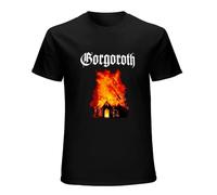 Bear Coming Gorgoroth - Mens Church Fire T-Shirt Black M