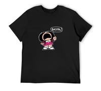 Bear Coming Kuler Best Mafalda Vintage T Shirt Short Sleeve Funny Top Black L