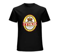 Bear Coming Tyskie Vintage Polish Beer Vintage T Shirt Short Sleeve Funny Top Black M