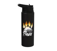 Bear Community, Bear Flag, Bear Paw, Gay Bear Pride Stainless Steel Insulated Water Bottle