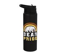 Bear Community, Bear Flag Colors, Gay Bear Pride Stainless Steel Insulated Water Bottle