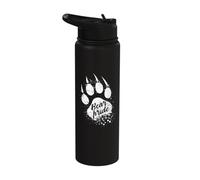 Bear Community, Bear Paw, Discreet Gay Bear Pride Stainless Steel Insulated Water Bottle