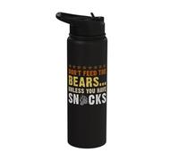 Bear Community, Don't Feed the Bears, Funny Bear Pride Gay Stainless Steel Insulated Water Bottle