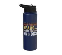 Bear Community, Don't Feed the Bears, Funny Bear Pride Gay Stainless Steel Insulated Water Bottle