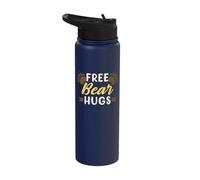 Bear Community, Free Bear Hugs, Bear Flag, Gay Bear Pride Stainless Steel Insulated Water Bottle