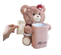 Bear Console Trash - 2 in 1 Organizer, Plush Doll with Tissue Use, Car Storage with Easy Cleaning, Interior Accessory, Travel Helper for Road Trip Driving Daily Vehicle Organization