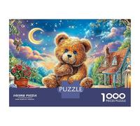 Bear Crossing Puzzle 1000 Pieces, Whimsical Challenge Toy Jigsaw Puzzles for Adults And Kids Age 14 Years Up 70x50cm/1000pcs