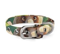 Bear Crossing The River Cartoon Dog Collar, Soft Comfortable Pet Collar for Small & Medium Dogs, Adjustable Durable Cat Collars for Puppies