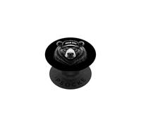 Bear Dad Grizzly Cap Funny Father Graphic PopSockets Adhesive PopGrip