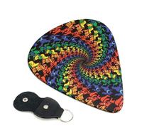 Bear Dancing Tie Dye Guitar Pickfor Pickups For Acoustic Electric Guitar Bass Ukulele