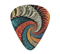 (Bear Dancing Tie Dye) Guitar Picks Set Of 12 With Transparent Plastic Box For Bass Electric And Acoustic Guitars Ukulele