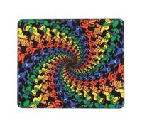 Bear Dancing Tie Dye Mouse Pad Office Desk Mat Writing Mat With Lock Edge Gaming Mouse Pad