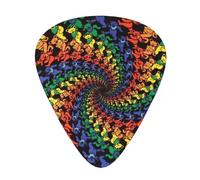 Bear Dancing Tie Dye Premium Bass Electric Guitar Picks,Guitar Plectrum For Unparalleled Musical Experience