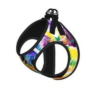 Bear Dancing Tie Dye Print Dog Harness Leash Set Reflective Pet Harness Puppy Vest Suitable Dogs Cats Small Breeds
