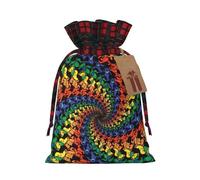 Bear Dancing Tie Dye Print Gift Decor Bags Drawstring Pouches Eco-Friendly Anniversaries Present Packaging