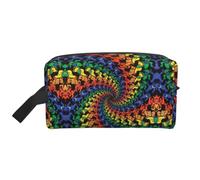 Bear Dancing Tie Dye Print Large Capacity Travel Toiletry Bag Cosmetic Pouch Waterproof Lightweight Vacation