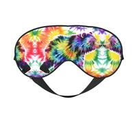 Bear Dancing Tie Dye Print Sleep Mask Silk-Like Eye Mask Sleeping Eye Mask for Women Men for Travel Sleep Relaxation