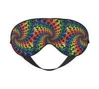 Bear Dancing Tie Dye Soft Sleep Mask Adjustable Strap Light Blocking Reversible Comfortable Night Mask