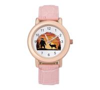 Bear Deer Funny Women's Wrist Watch Fashion Alloy Quartz Watch with Strap Easy to Read