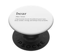 Bear Definition Queer Gay Culture Funny Retro Pride Design PopSockets Adhesive PopGrip