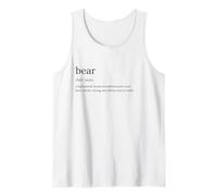 Bear Definition Queer Gay Culture Funny Retro Pride Design Tank Top