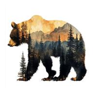 Bear Diamond Art Kits Adults, DIY Square Drill Diamond Painting Tree, 5D Dimond Painting Mosaic Kits for Kids Or Beginner, Gem Crystal Art Canvas Crafts for Adults, Apply to Room Decor 90x90cm 5-850