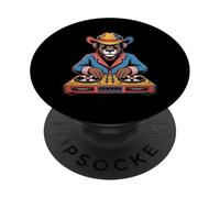 Bear Dj Grooves Spinning the Music PopSockets Adhesive PopGrip